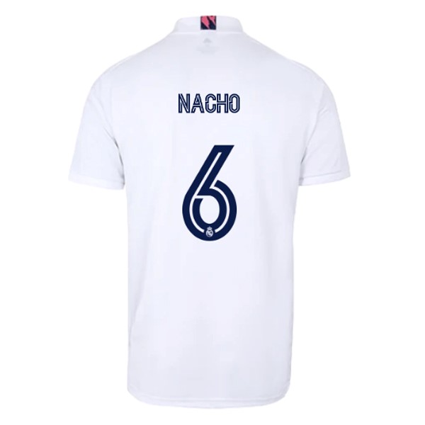 Camiseta Real Madrid Replica Primera Ropa NO.6 Nacho 2020/21 Blanco